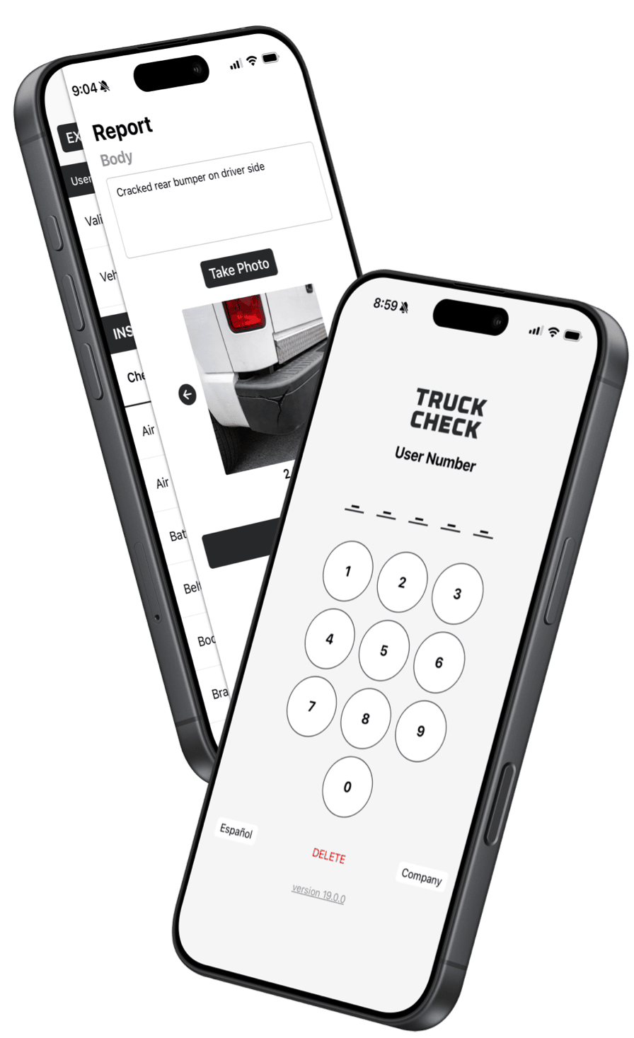 TruckCheck inspection screen